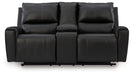 Glossmore - Reclining Loveseat With Console - Black - Simple Home Plus