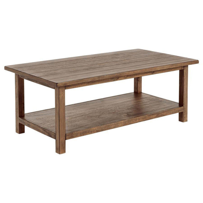 Payne - Wood Coffee Table with Shelf - Simple Home Plus