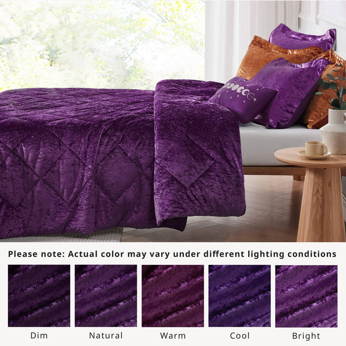 Felicia - Comforter Set - Purple - Simple Home Plus