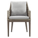 Grenada - Outdoor Wicker And Aluminum Gray Dining Chair With Beige Cushions - (Set Of 2) - Simple Home Plus