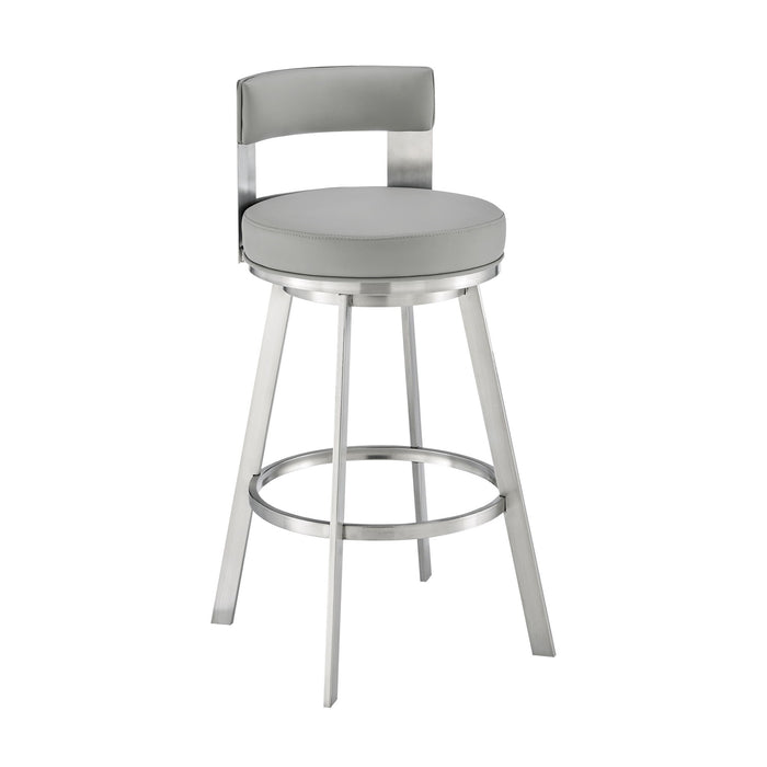 Flynn - Swivel Bar Stool - Brushed Steel - Simple Home Plus