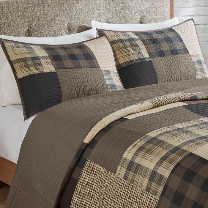 Winter Hills - King Oversized Quilt Set - Tan - Simple Home Plus