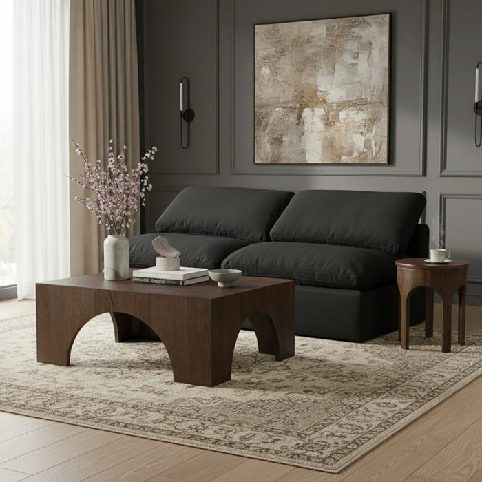 Indulge - Linen 2 Seat Modular Armless Sofa - Simple Home Plus
