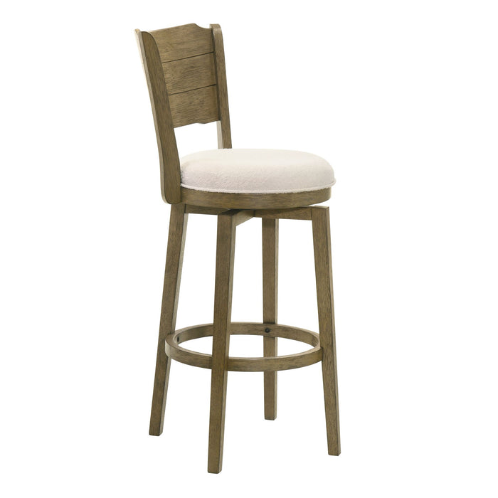 Winsley - Coastal Modern Swivel Wood Bar Height Kitchen Bar Stool - Simple Home Plus