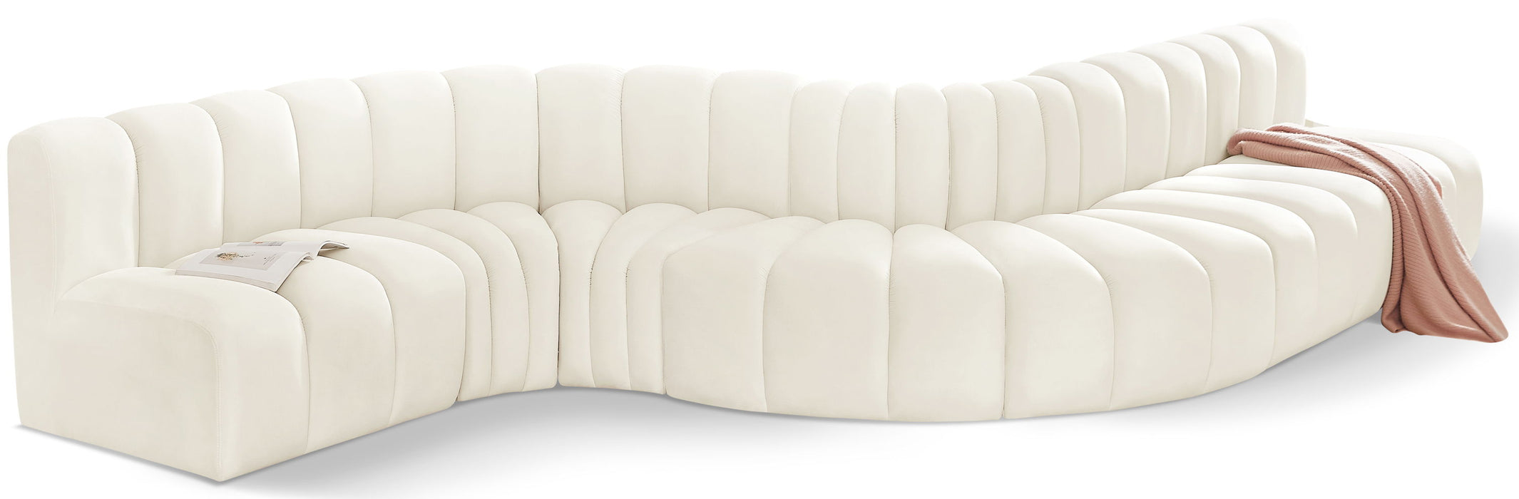 Arc - Velvet 7 Piece Modular Sofa - Simple Home Plus