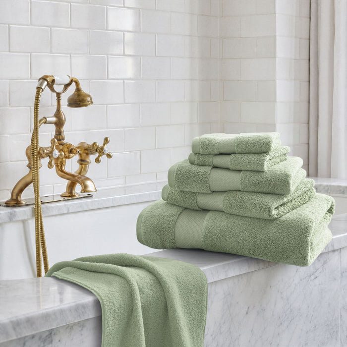 Turkish - Cotton Bath Towel (Set of 6) - Eucalyptus
