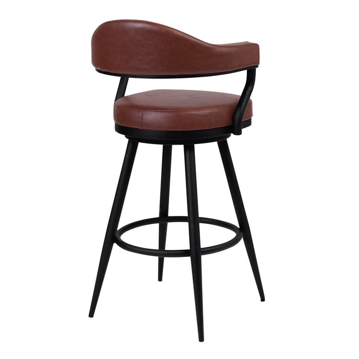 Justin - Swivel Vintage Bar Stool With Metal Legs - Simple Home Plus