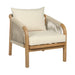 Cypress - Outdoor Patio Chair - Blonde Eucalyptus / Ivory - Simple Home Plus