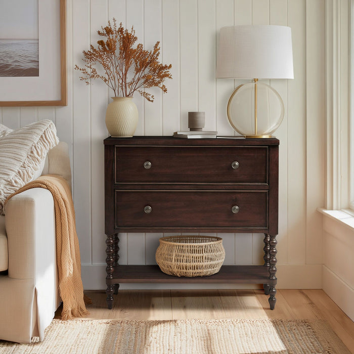 Beckett - 2 Drawer Accent Chest - Morocco Brown - Simple Home Plus