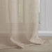 Rosette - 84" Floral Embellished Cuff Tab Top Solid Window Panel - Linen - Simple Home Plus