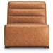 Modero - 5-Piece Power Reclining Sectional With 2 Armless Power Recliners - Toffee - Simple Home Plus