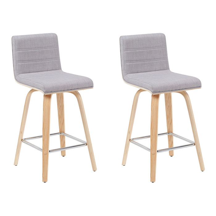 Vienna - Modern Counter Height Swivel Bar Stool - Patterned Oak Wood Frame - Simple Home Plus