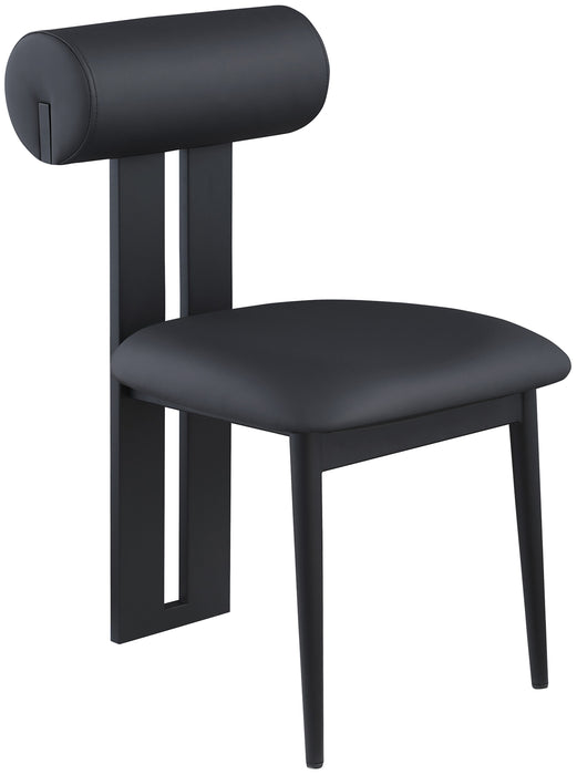 Dario - Faux Leather Dining Chair With Black Frame (Set of 2) - Simple Home Plus