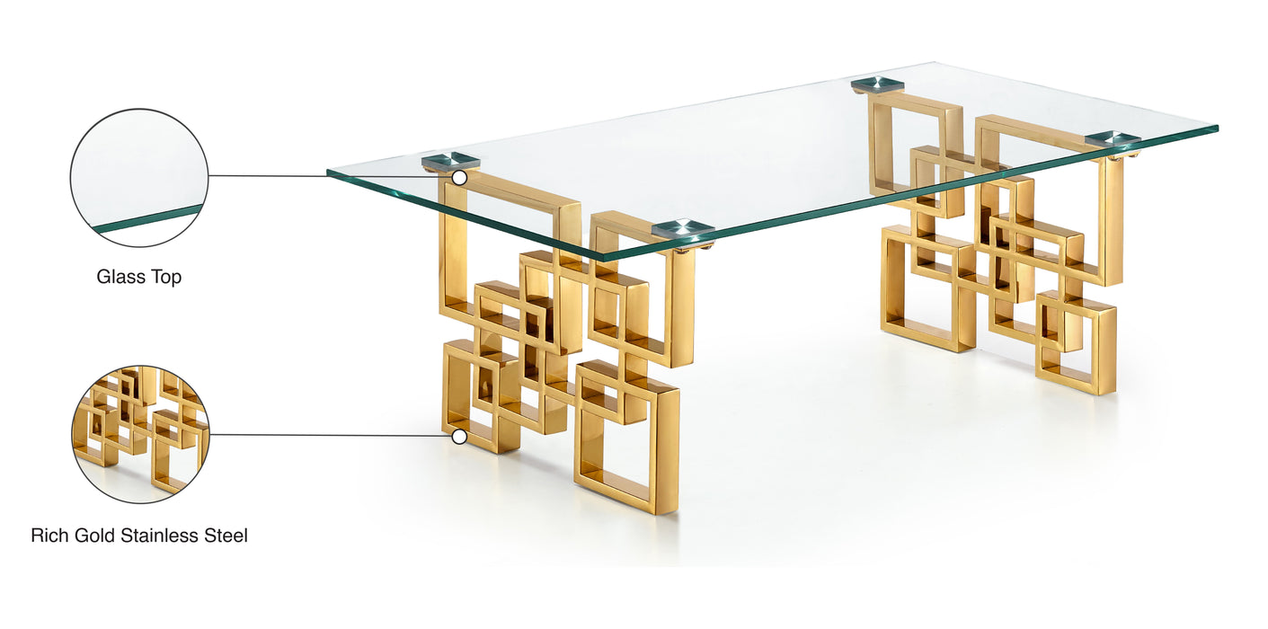 Pierre - Coffee Table - Gold - Simple Home Plus