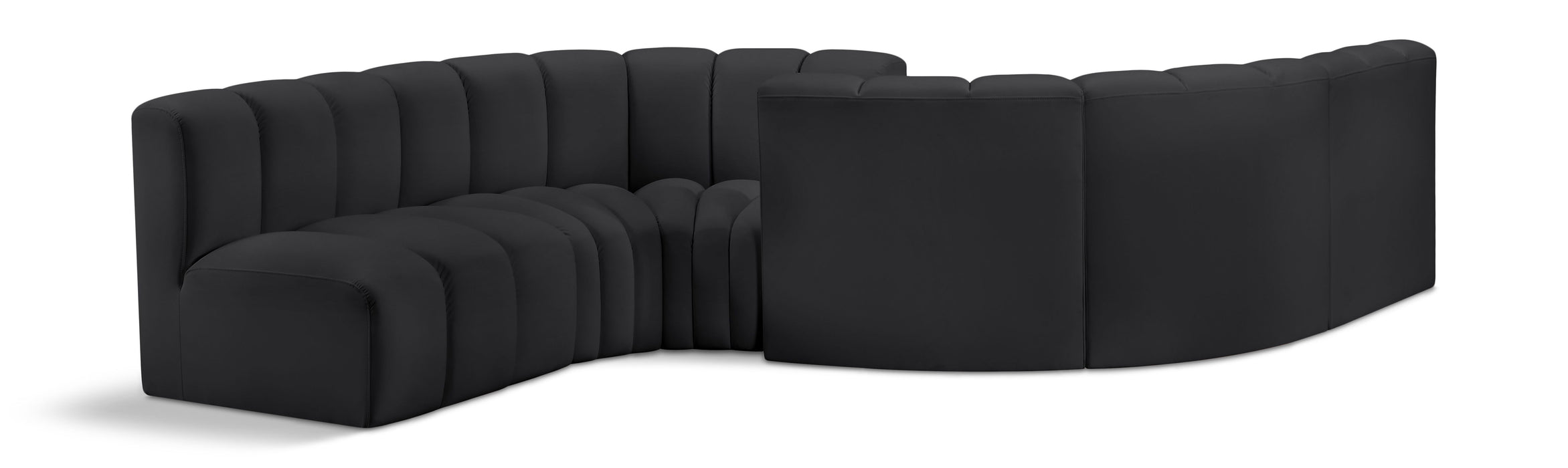 Arc - Faux Leather 6 Piece Modular Sofa - Simple Home Plus