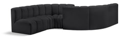 Arc - Faux Leather 6 Piece Modular Sofa - Simple Home Plus