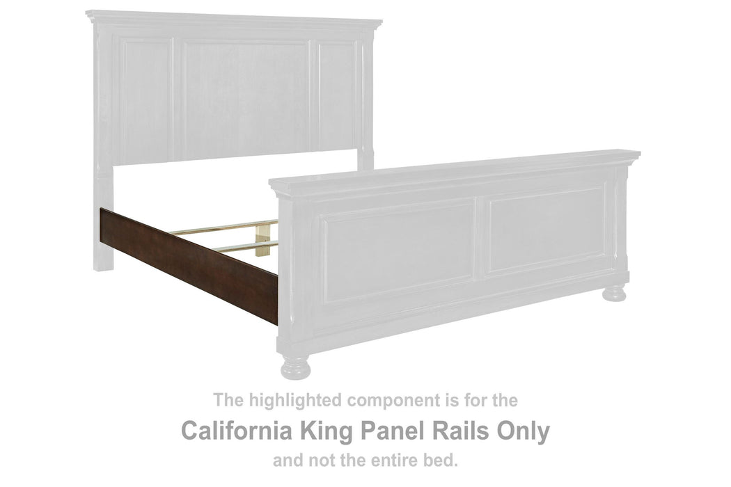 Porter - California King Panel Rails - Rustic Brown - Simple Home Plus