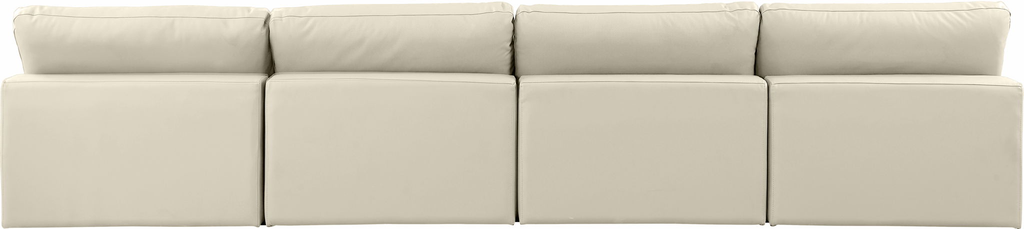 Comfy - Faux Leather Modular Armless Sofa 4 Seats - Simple Home Plus