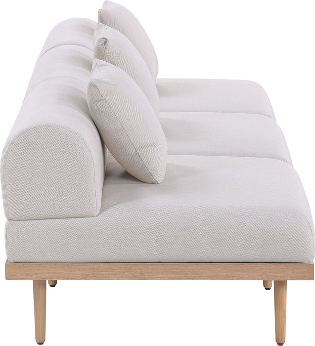 Laguna - 3 Piece Resilient Water Resistant Fabric 106.5" Outdoor Patio Armless Modular Sofa - Simple Home Plus