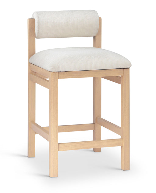 Roundhill - Fabric Counter Stool - Natural Frame - Simple Home Plus