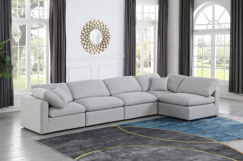 Indulge - Linen 5 Piece Modular Sectional