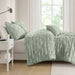 Bailey - King/California King Diamond Pucker Comforter Set - Green - Simple Home Plus