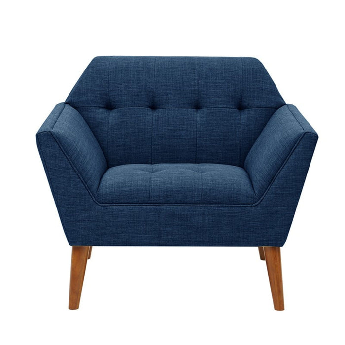 Newport - Wide Mid-Century Modern Lounge Chair (Set of 2) - Blue - Simple Home Plus