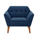 Newport - Wide Mid-Century Modern Lounge Chair (Set of 2) - Blue - Simple Home Plus