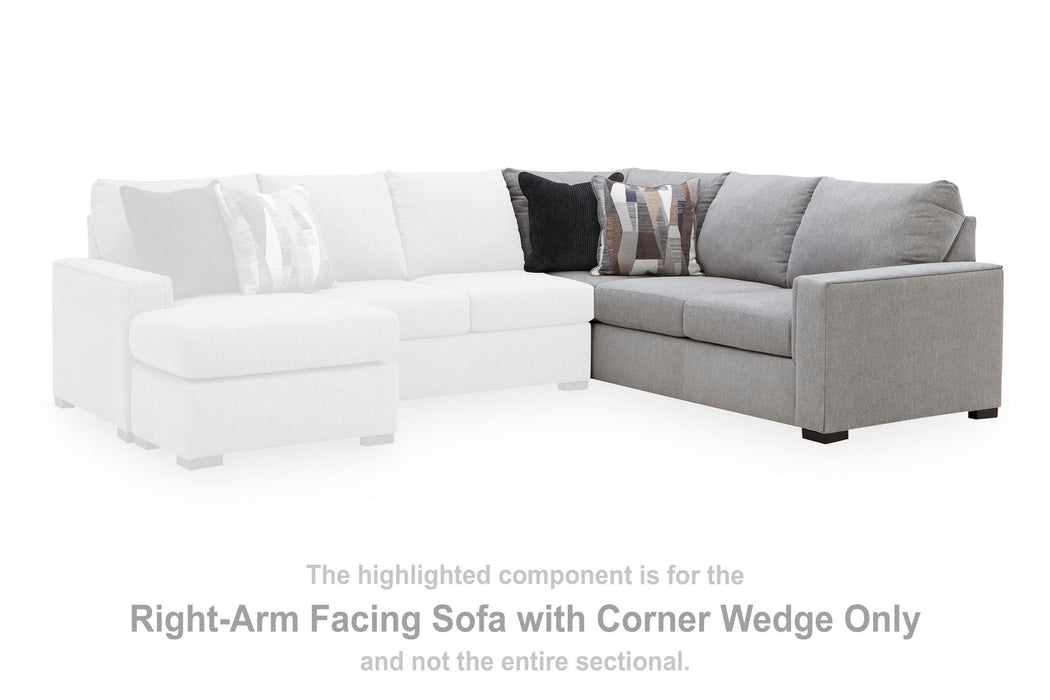 Lakepoint - RAF Sofa With Corner Wedge - Nickel - Simple Home Plus