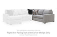 Lakepoint - RAF Sofa With Corner Wedge - Nickel - Simple Home Plus