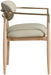 Riccio - Dining Arm Chair (Set of 2) - Natural And Gold Frame - Simple Home Plus