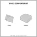 Viola - King 3 Piece Tufted Damask Comforter Set - Taupe - Simple Home Plus