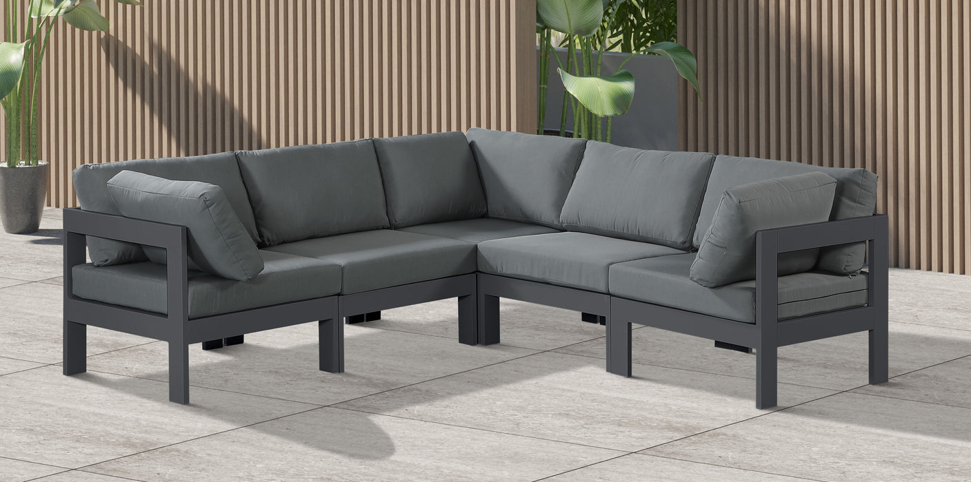 Nizuc - Outdoor Patio 5 Piece Modular Sectional With Gray Frame - Simple Home Plus