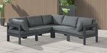 Nizuc - Outdoor Patio 5 Piece Modular Sectional With Gray Frame - Simple Home Plus