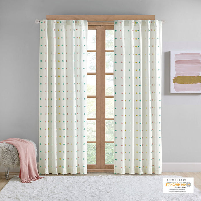Callie - Pom Pom Window Panel - Multi - Simple Home Plus