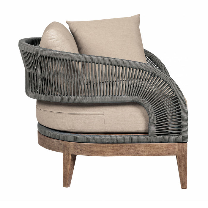 Orbit - Outdoor Patio Chair - Weathered Eucalyptus / Taupe - Simple Home Plus