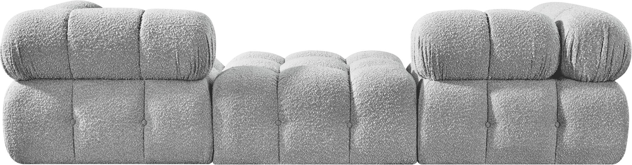 Ames - 3 Piece Boucle Modular Sofa With 1 Backless Seat - Simple Home Plus