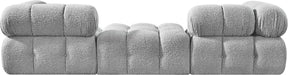 Ames - 3 Piece Boucle Modular Sofa With 1 Backless Seat - Simple Home Plus