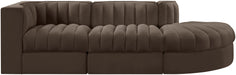 Rummi - Velvet Performance Fabric Upholstered 3 Piece Modular Sectional - Simple Home Plus