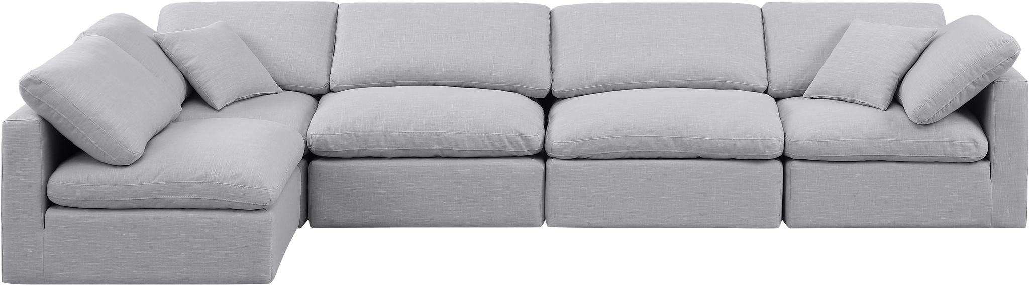 Indulge - Linen 5 Piece Modular Sectional - Simple Home Plus