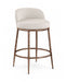 Ferro - Upholstered Counter Stool With Brushed Bronze Base - Simple Home Plus