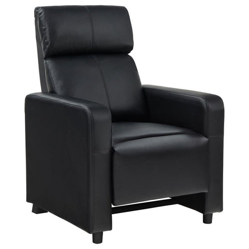 Toohey - Upholstered Home Theater Push Back Recliner - Black - Simple Home Plus