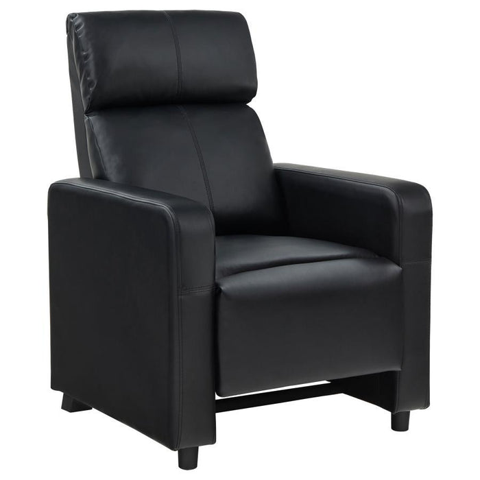 Toohey - Upholstered Home Theater Push Back Recliner - Black - Simple Home Plus