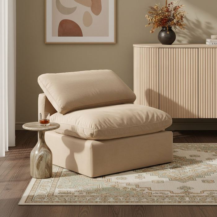 Indulge - Velvet Armless Chair - Simple Home Plus