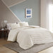 Mercer - King 3 Piece Comforter Set - Ivory - Simple Home Plus