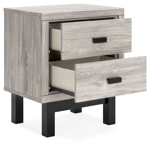 Vessalli - Black / Gray - Two Drawer Nightstand - Simple Home Plus