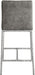 Reeves - Chenille Fabric Upholstered Counter Stool (Set of 2) - Silver Base - Simple Home Plus