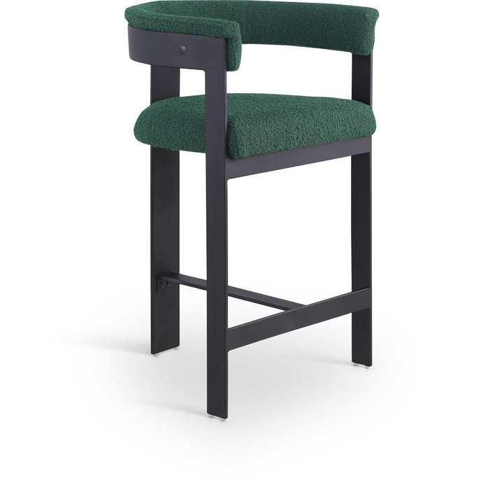 Romeo - Boucle Counter Stool With Black Base (Set of 2) - Simple Home Plus