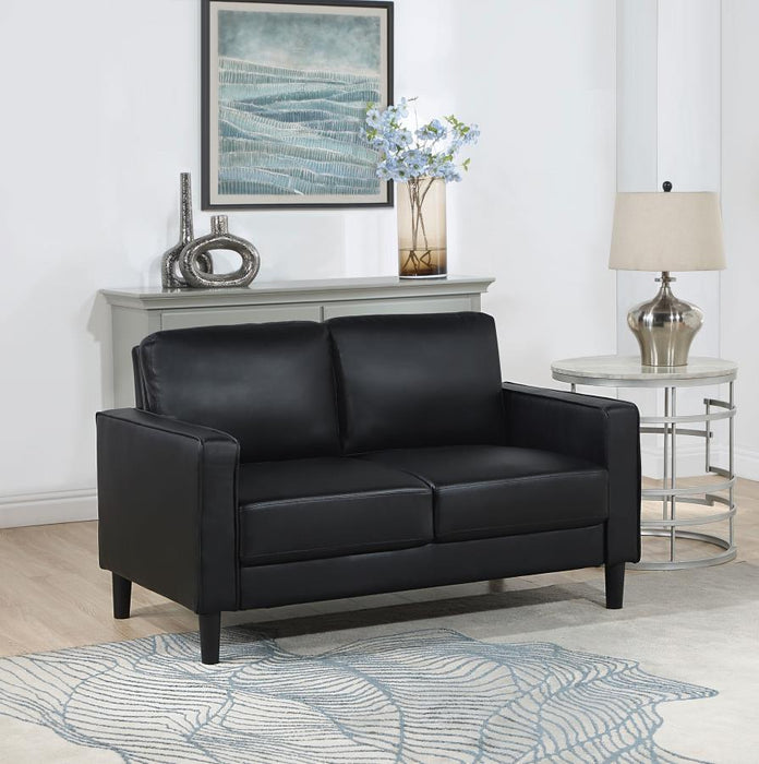 Ruth - Upholstered Track Arm Loveseat - Simple Home Plus