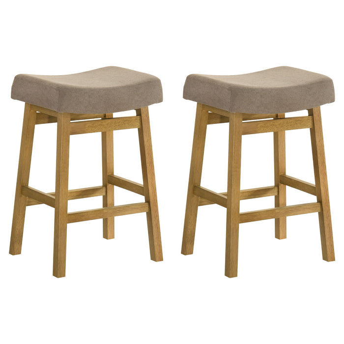Lenon - Modern Farmhouse Wood Counter Height Kitchen Bar Stool - Simple Home Plus